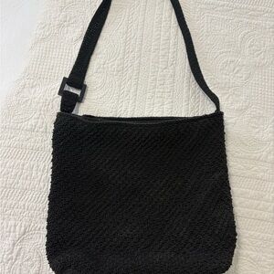 Liz Claiborne Y2K Textured Black Shoulder Bag